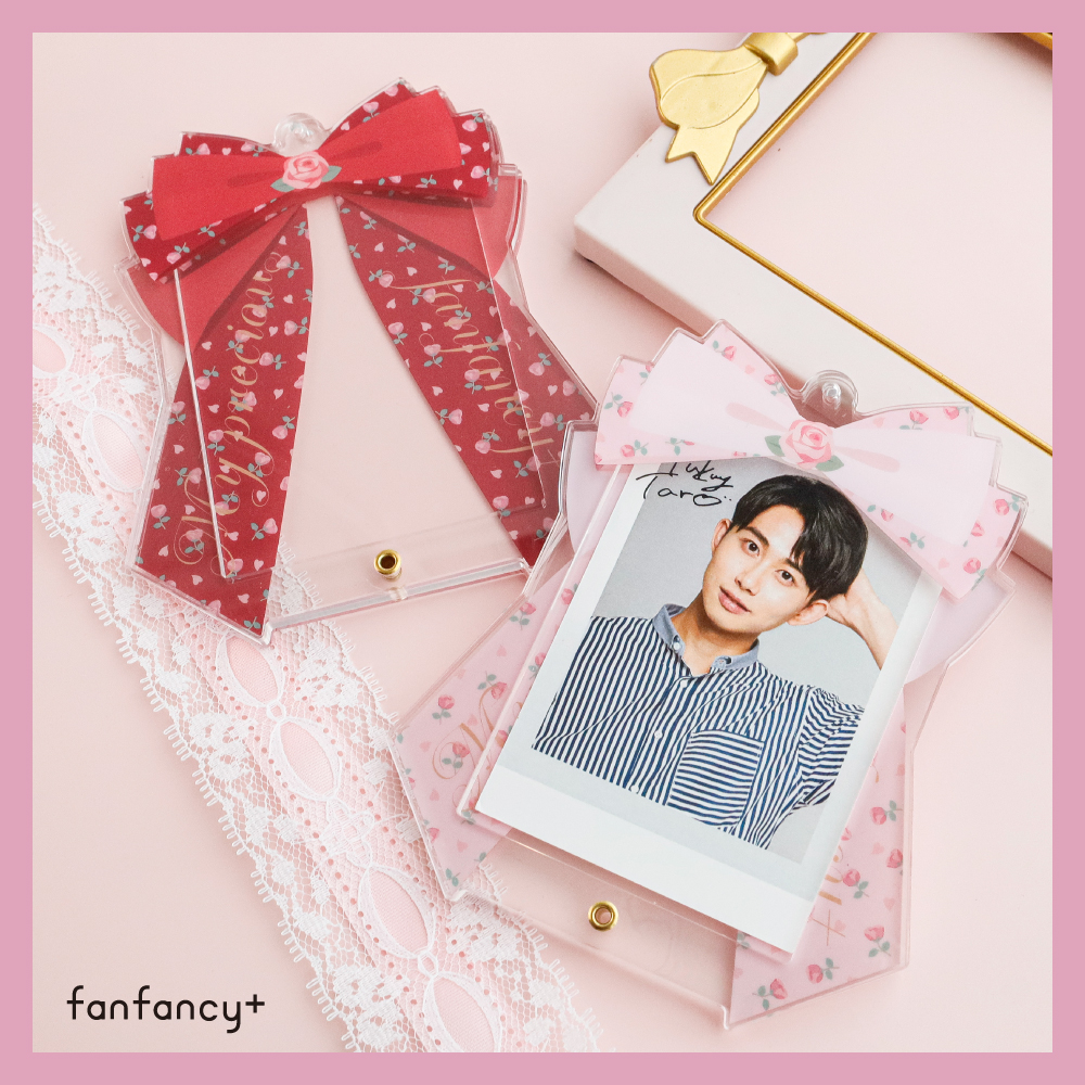 フォトカードアクリルフレームリボン フラワー